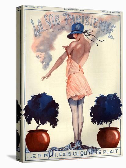 1920s France La Vie Parisienne Magazine Cover-null-Premier Image Canvas