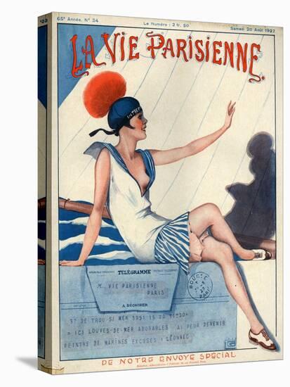 1920s France La Vie Parisienne Magazine Cover-null-Premier Image Canvas