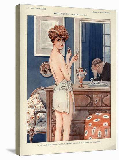 1920s France La Vie Parisienne Magazine Plate - Arguments Troublants-null-Premier Image Canvas