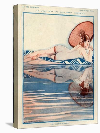 1920s France La Vie Parisienne Magazine Plate-null-Premier Image Canvas