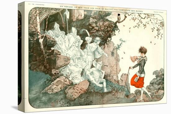 1920s France La Vie Parisienne Magazine Plate-null-Premier Image Canvas