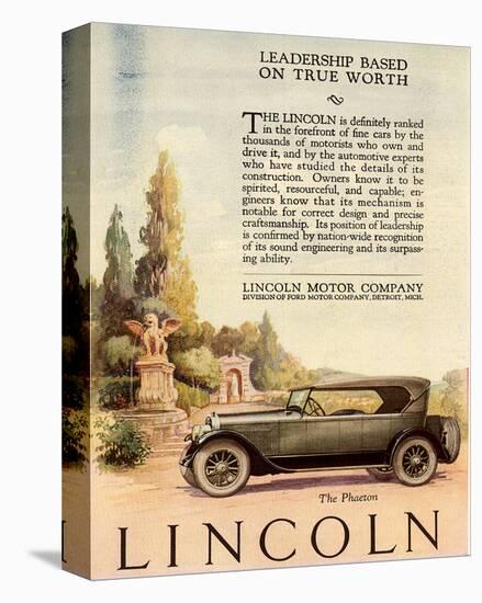 1924 Lincoln - Leadership-null-Stretched Canvas