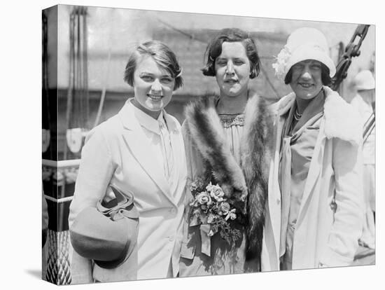 1924 Olympic Champions Aileen Riggin, Gertrude Ederle, and Helen Wainwright-null-Stretched Canvas