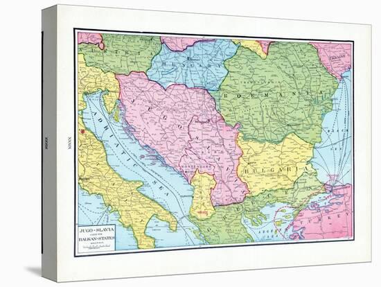 1925, Bosnia & Herzegovina, Bulgaria, Hungary, Romania, Europe, Jugo-Slavia and the Balkan - States-null-Premier Image Canvas