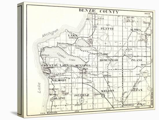 1930, Benzie County, Crystal Lake, Platte, Almira, Homestead, Inland, Gilmore, Blaine, Joyfield, We-null-Premier Image Canvas
