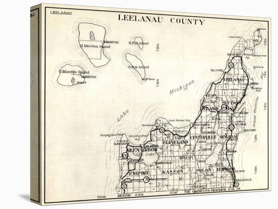 1930, Leelanau County, Empire, Kasson, Solon, Elmwood, Glen Arbor, Cleveland, Centerville, Bingham-null-Premier Image Canvas