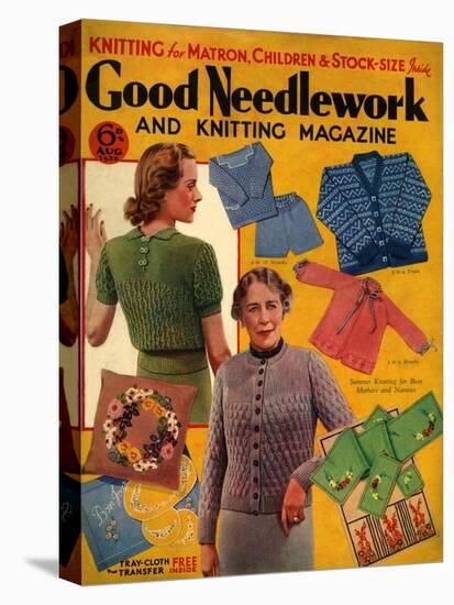 1930s UK Good Needlework and Knitting Magazine Cover-null-Premier Image Canvas
