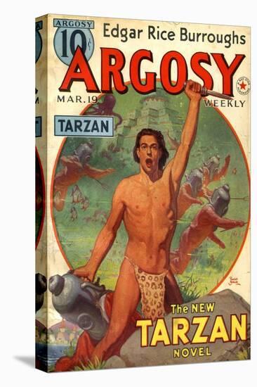 1930s USA Tarzan Argosy Magazine Cover-null-Premier Image Canvas