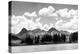 1930s Western North America Mountain Range Skyline and Lake in Foreground-null-Premier Image Canvas