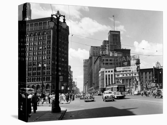 1940s Cadillac Square Detroit, Michigan-null-Premier Image Canvas