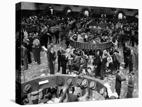 1940s Trading in Progress on Floor of New York Stock Exchange NYC-null-Premier Image Canvas