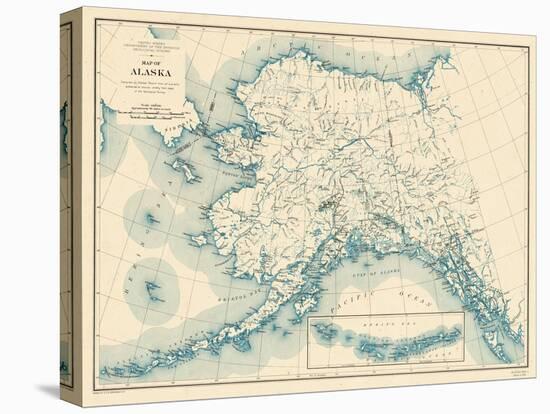 1941, Alaska State Map, Alaska, United States-null-Premier Image Canvas