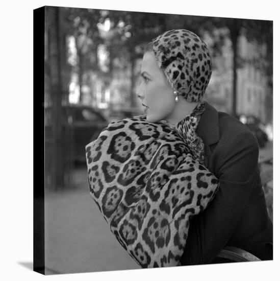 1949: Woman in Fur Fashion in New York City-Gordon Parks-Premier Image Canvas