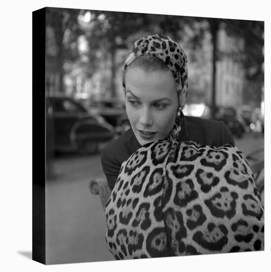 1949: Woman in Fur Fashion in New York City-Gordon Parks-Premier Image Canvas