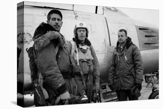 1950: F-86 Sabre Jet Pilots. in Center Is Colonial John C. Meyer-John Dominis-Premier Image Canvas