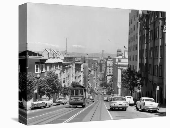 1950s-1960s Cable Car in San Francisco California-null-Premier Image Canvas