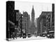 1950s Downtown Philadelphia,, PA  Looking South Down North Broad Street at City Hall-null-Premier Image Canvas
