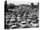 1950s Heavy Traffic Coming Off of the Ben Franklin Bridge Driving from Camden NJ-null-Premier Image Canvas