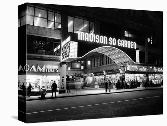 1950s Madison Square Garden Marquee Night West 49th Street Billing Ice Capades of 1953 Building-null-Premier Image Canvas