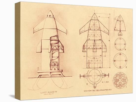 1951 Space Shuttle Design-Detlev Van Ravenswaay-Premier Image Canvas