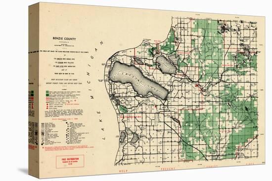 1955, Benzie County, Crystal Lake, Michigan, United States-null-Premier Image Canvas