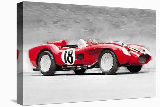 1957 Ferrari Testarossa Watercolor-NaxArt-Stretched Canvas