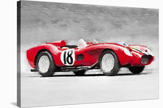 1957 Ferrari Testarossa Watercolor-NaxArt-Stretched Canvas