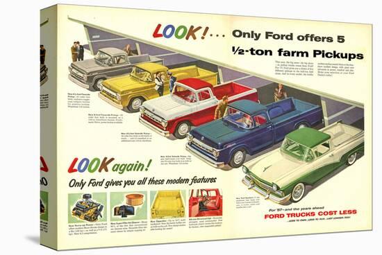 1957 Ford Offers 5½Ton Pickups-null-Stretched Canvas