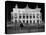 1960s ANONYMOUS SILHOUETTED MAN LOOKING AT PALAIS GARNIER OPERA HOUSE AT NIGHT PARIS FRANCE-Panoramic Images-Premier Image Canvas