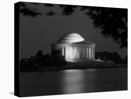 1960s Washington DC Jefferson Memorial at Night-null-Premier Image Canvas