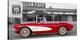 1961 Chevrolet Corvette at Club Cafe on Route 66-null-Stretched Canvas