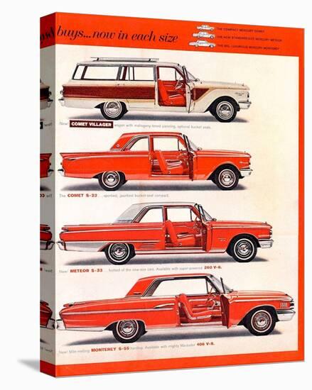 1962 Mercury-Now in Each Size-null-Stretched Canvas