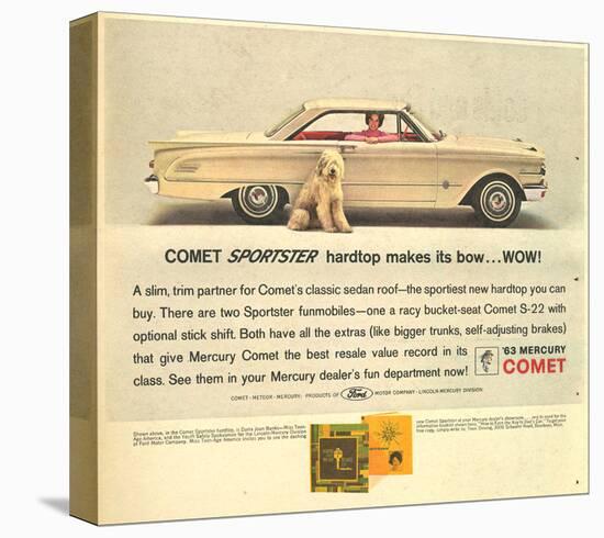 1963 Mercury - Comet Sportster-null-Stretched Canvas