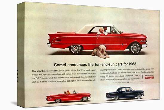 1963 Mercury- Fun-And-Sun Cars-null-Stretched Canvas