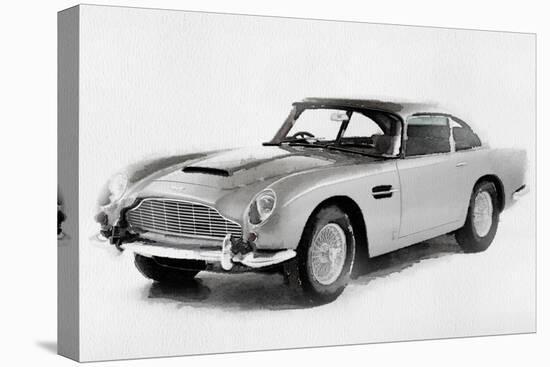 1964 Aston Martin DB5 Watercolor-NaxArt-Stretched Canvas