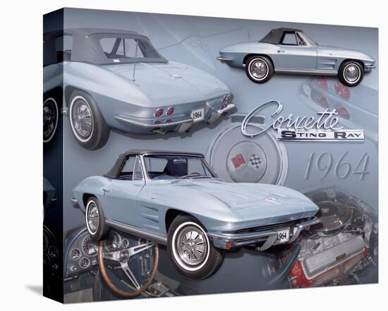 1964 Corvette-null-Stretched Canvas