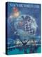 1964 New York World’s Fair - Unisphere Globe, Vintage Travel Poster-Bob Peak-Stretched Canvas