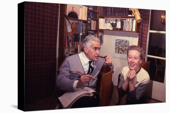 1965: Director Aleksandr Zarkhi and Actress Iya Savvina on Movie Set of 'Anna Karenina', Russia-Dmitri Kessel-Premier Image Canvas