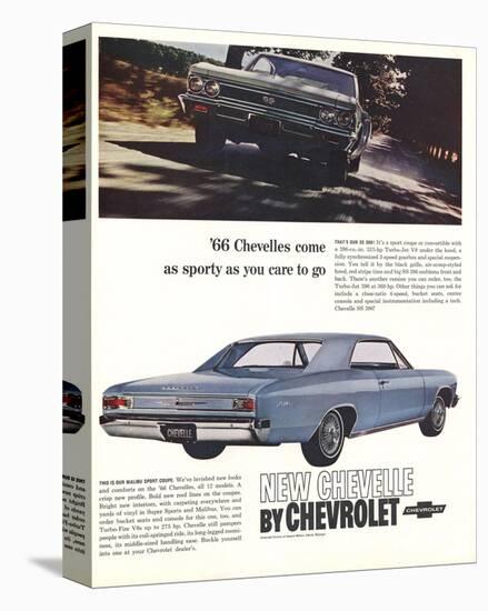 1966 GM Chevrolet Chevelles-null-Stretched Canvas