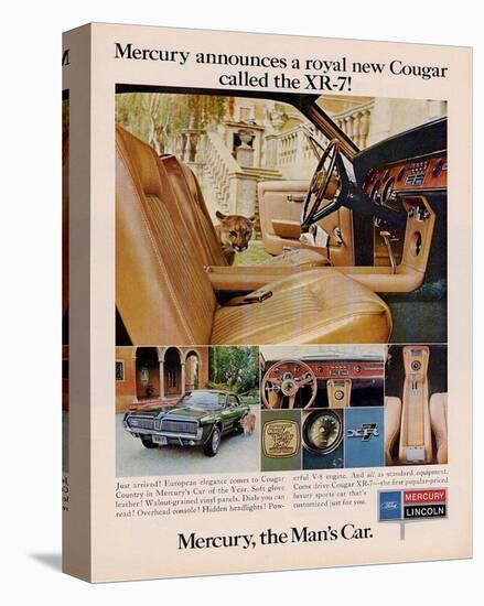 1967 Mercury -Royal New Cougar-null-Stretched Canvas