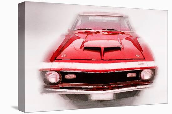 1968 Chevy Camaro Front End Watercolor-NaxArt-Stretched Canvas