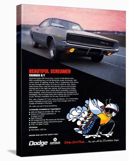 1968 Dodge Charger Rt Stretched Canvas Print Art com 1968 Dodge Charger Rt Stretched Canvas Print Art com