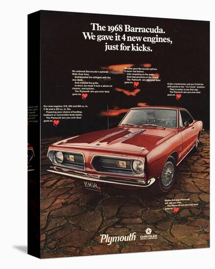 1968 Plymouth Barracuda-null-Stretched Canvas