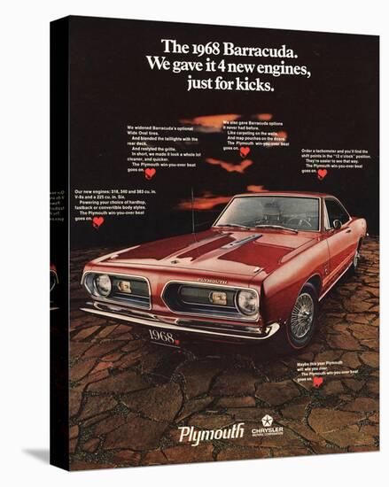 1968 Plymouth Barracuda-null-Stretched Canvas