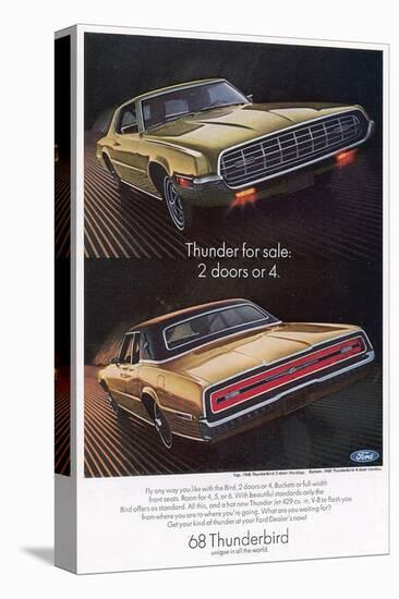 1968 Thunderbird 2 Doors or 4-null-Stretched Canvas