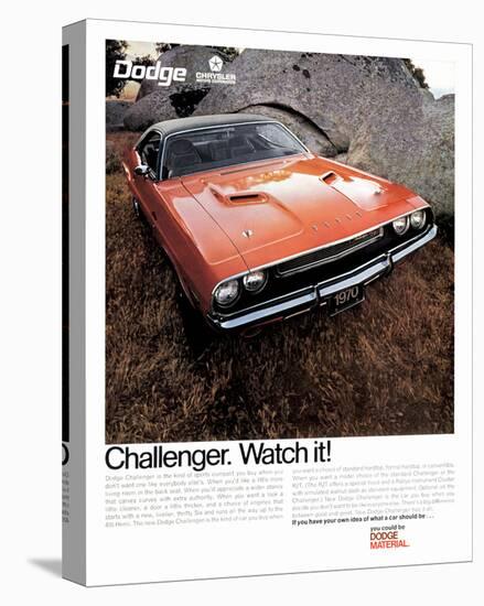 1970 Dodge Challenger-Watch It!-null-Stretched Canvas