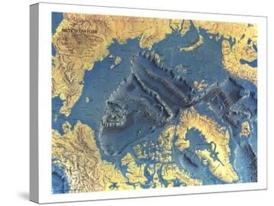 1971 Arctic Ocean Floor Map Art Print
