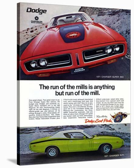 1971 Dogde Charger Super Bee-null-Stretched Canvas