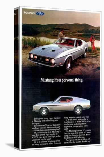 1971 Mustang - Personal Thing-null-Stretched Canvas