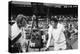 1971 Wimbledon: Australia's Rod Laver (L) and U.S.A Tom Gorman on Centre Court after their Match-Alfred Eisenstaedt-Premier Image Canvas